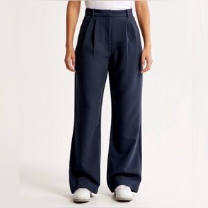 Abercrombie & Fitch Navy Curve Love Sloane Tailored Pant NWT